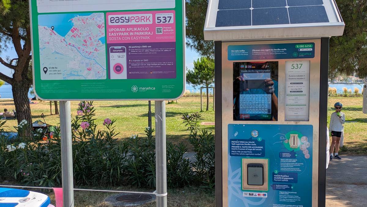 Parkomat in cene na parkirišču Zusteran – Koper – poletje 2026